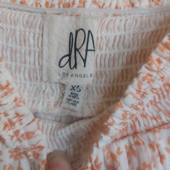 dRA Short Puff Sleeve Casual Floral Print Mini Dress- size XS - Picture 6 of 8